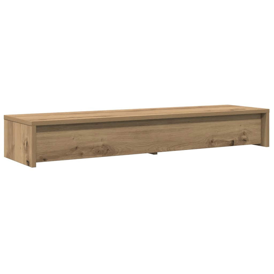 Monitor Stand with Drawers Artisian Oak 100x27x15 cm