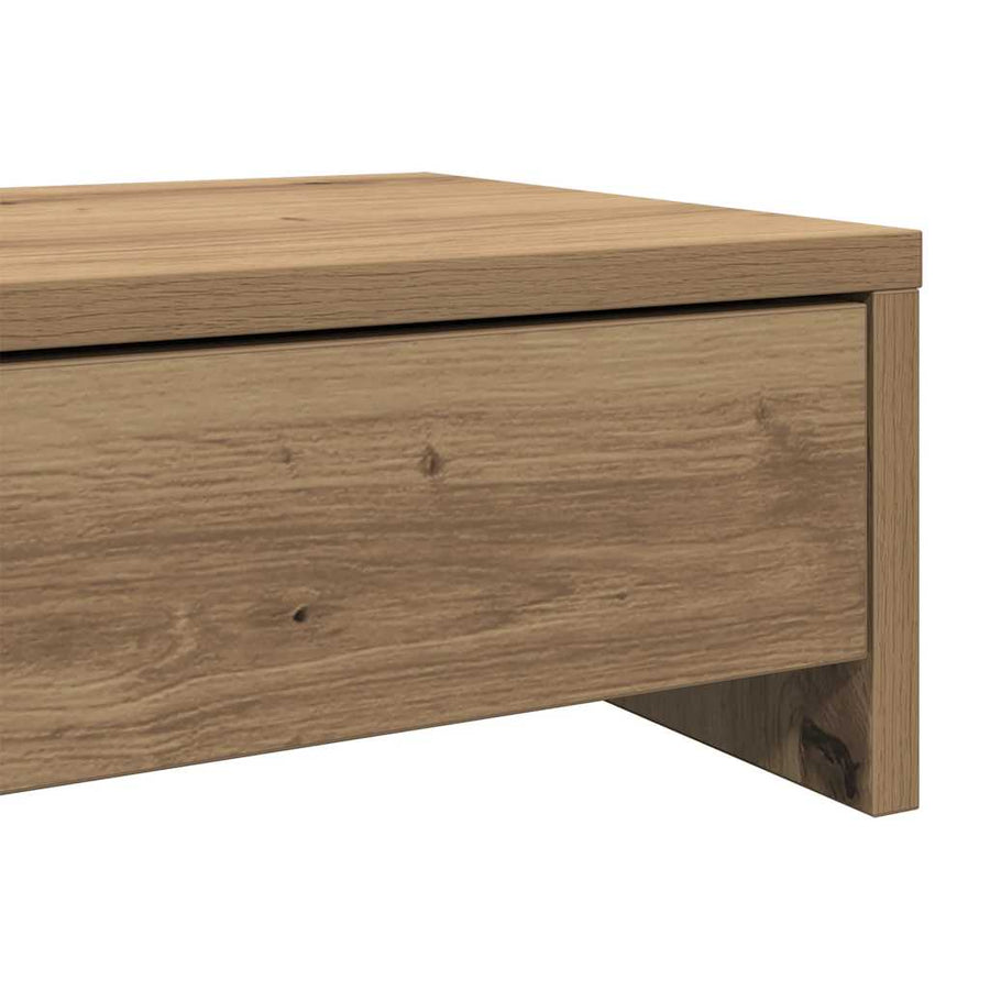 Monitor Stand with Drawers Artisian Oak 100x27x15 cm