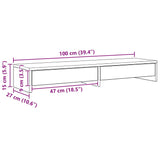 Monitor Stand with Drawers Artisian Oak 100x27x15 cm Engineered Wood - Extra Image