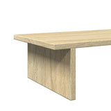 Monitor Stand Sonoma Oak 100x27x15 cm Engineered Wood - Close-Up Angle