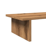 Monitor Stand Artisian Oak 100x27x15 cm Engineered Wood - Close-Up Angle