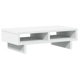 Monitor Stand White 50x27x15 cm Engineered Wood - Rear View