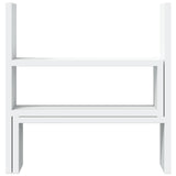 Desk Organiser Adjustable White 40x17x41 cm Engineered Wood - Top-Down View