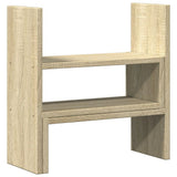 Desk Organiser Adjustable Sonoma Oak 40x17x41 cm Engineered Wood - Front View