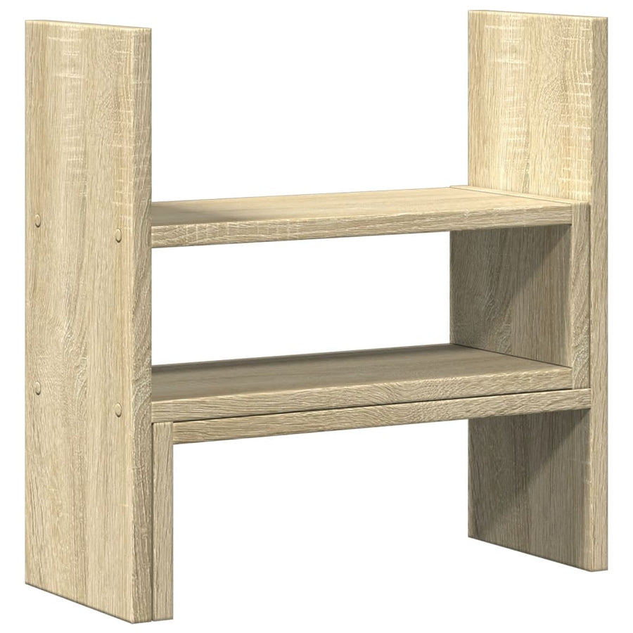 Desk Organiser Adjustable Sonoma Oak 40x17x41cm Engineered Wood