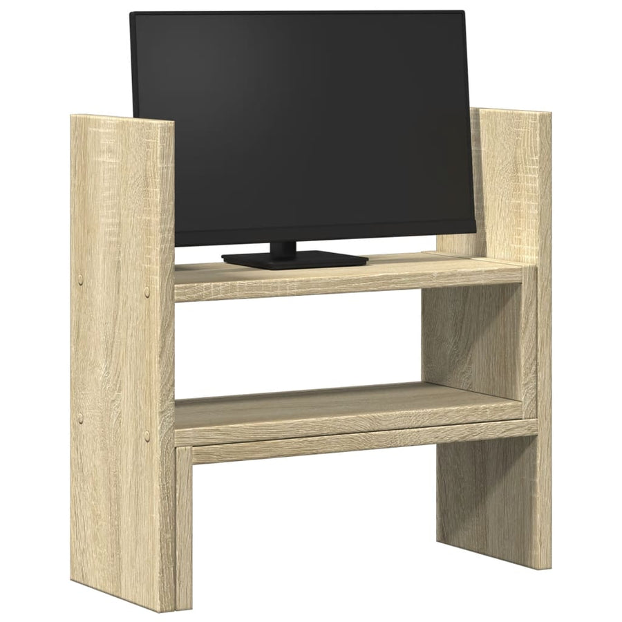 Desk Organiser Adjustable Sonoma Oak 40x17x41cm Engineered Wood