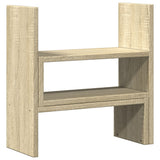 Desk Organiser Adjustable Sonoma Oak 40x17x41 cm Engineered Wood - Rear View