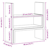 Desk Organiser Adjustable Sonoma Oak 40x17x41 cm Engineered Wood