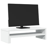 Monitor Stand White 54x22x15 cm Engineered Wood - Side View