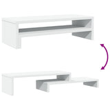 Monitor Stand White 54x22x15 cm Engineered Wood - Close-Up Angle