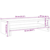 Monitor Stand White 54x22x15 cm Engineered Wood - Extra Image