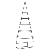 Metal Christmas Tree for Decoration Black 150 cm - Front View