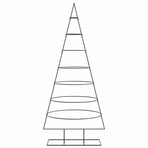 Metal Christmas Tree for Decoration Black 180 cm