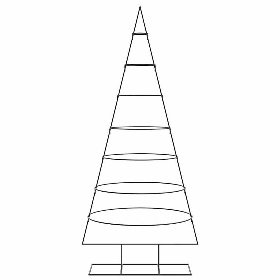 Metal Christmas Tree for Decoration Black 180 cm