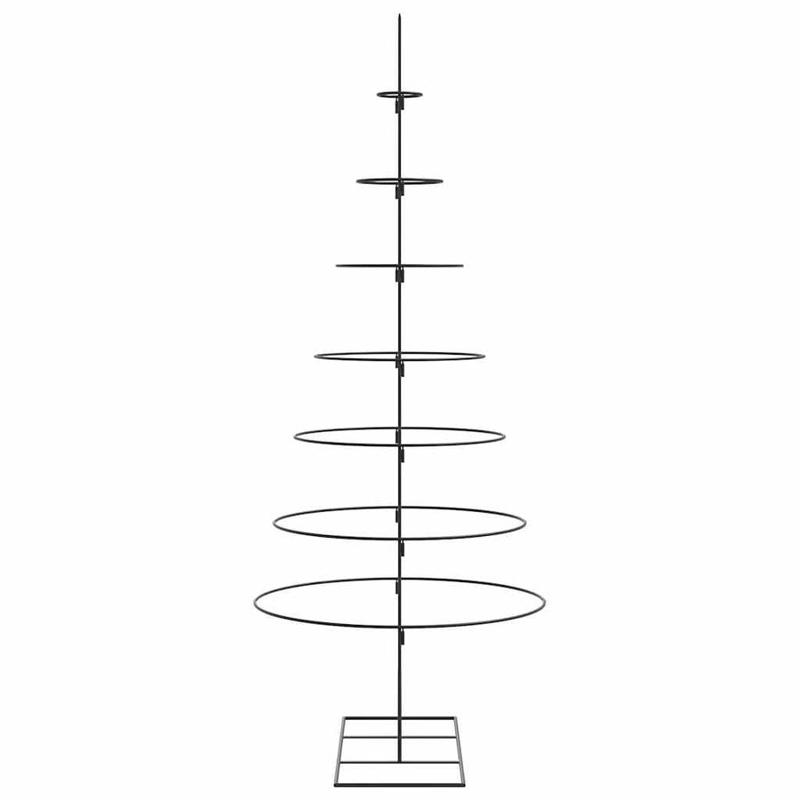 Metal Christmas Tree for Decoration Black 180 cm