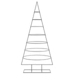 Metal Christmas Tree for Decoration Black 210 cm