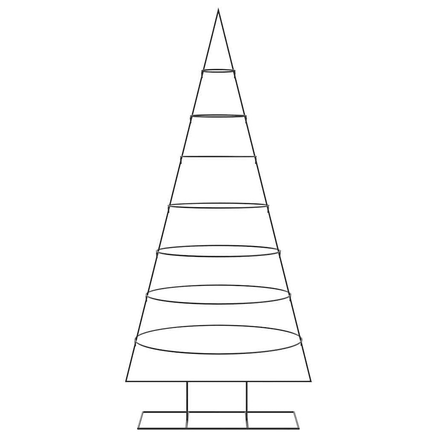 Metal Christmas Tree for Decoration Black 210 cm