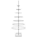 Metal Christmas Tree for Decoration Black 210 cm