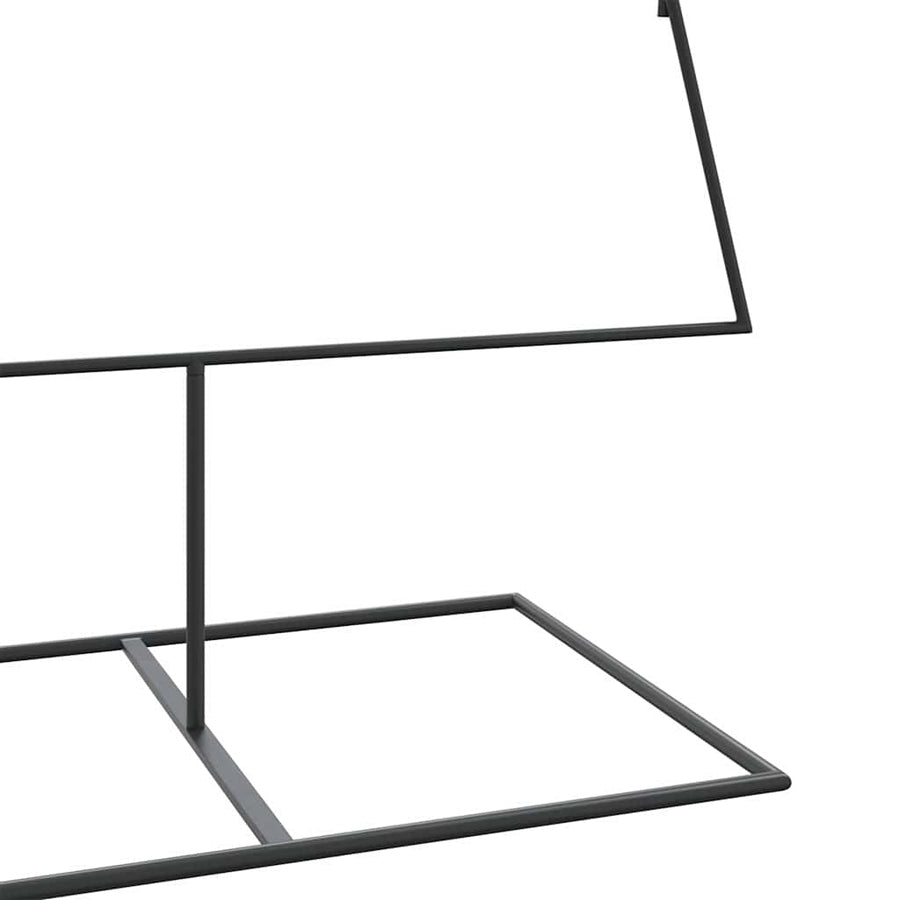 Metal Christmas Tree for Decoration Black 210 cm