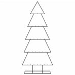 Metal Christmas Tree for Decoration Black 150 cm