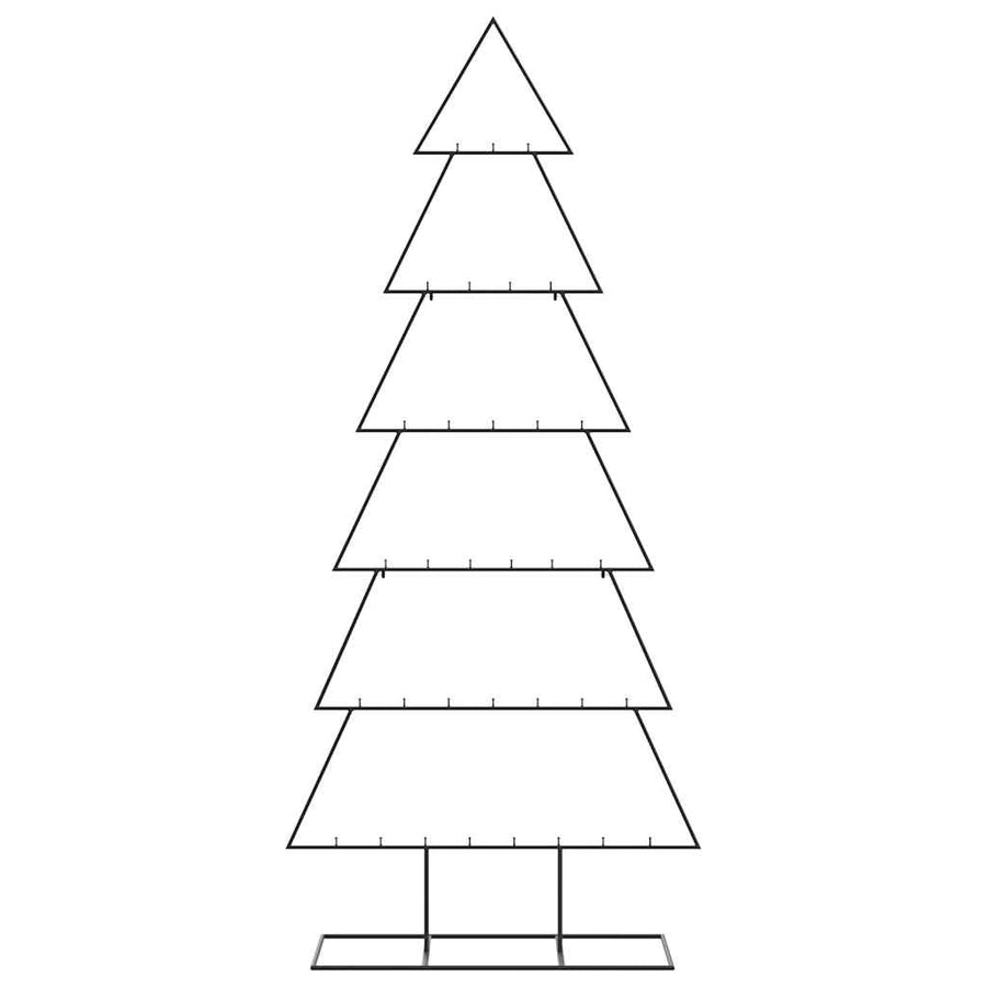 Metal Christmas Tree for Decoration Black 180 cm