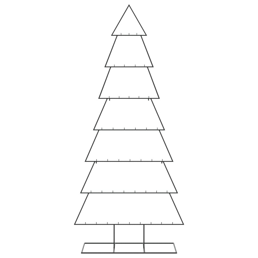 Metal Christmas Tree for Decoration Black 210 cm