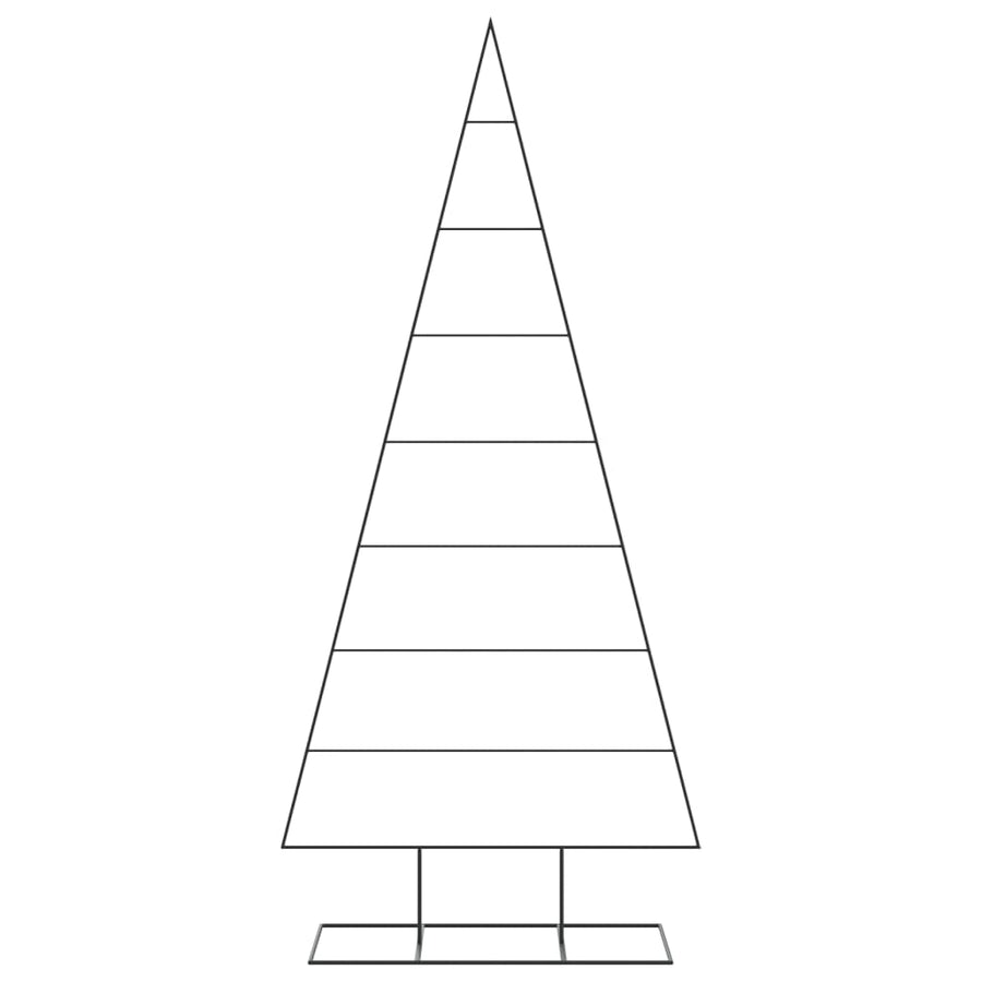 Metal Christmas Tree for Decoration Black 210 cm