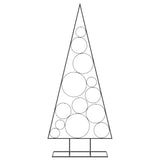 Metal Christmas Tree for Decoration Black 150 cm - Side View