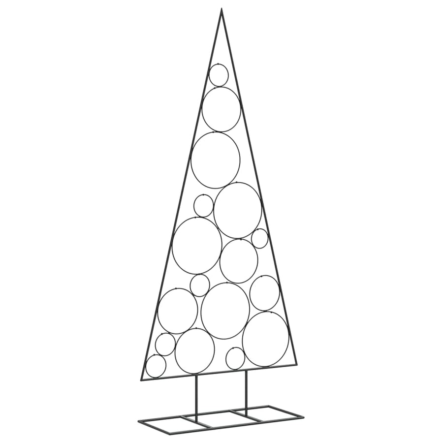 Metal Christmas Tree for Decoration Black 180 cm