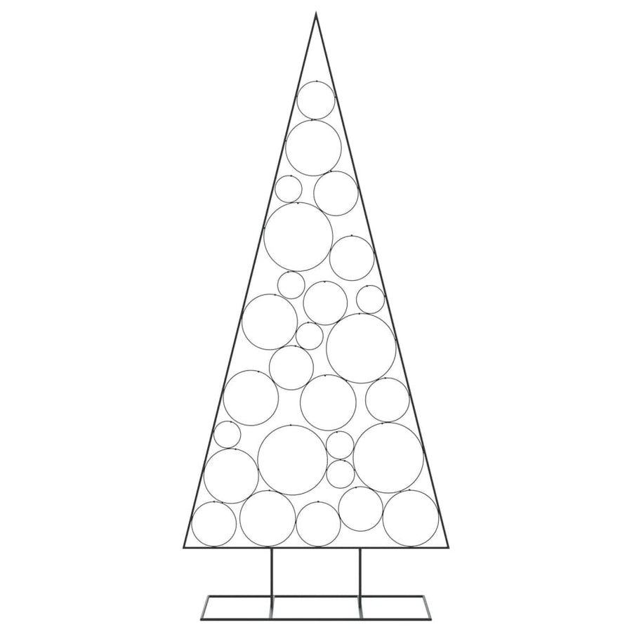 Metal Christmas Tree for Decoration Black 210 cm