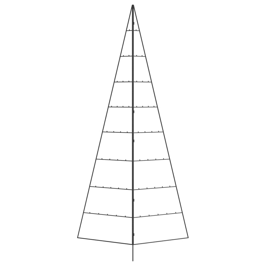 Metal Christmas Tree for Decoration Black 210 cm