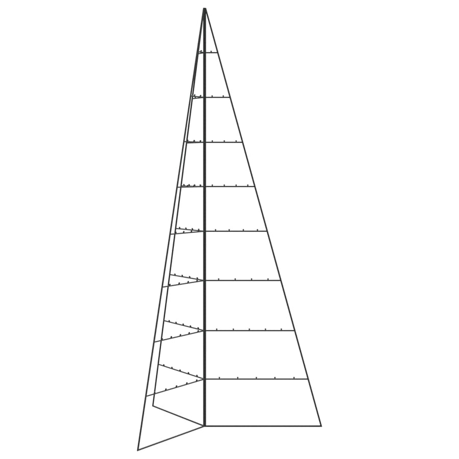 Metal Christmas Tree for Decoration Black 210 cm