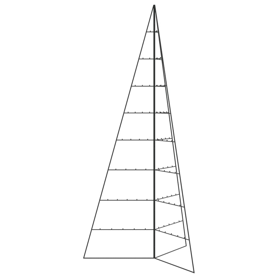 Metal Christmas Tree for Decoration Black 210 cm