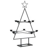 Metal Christmas Tree for Decoration Black 75 cm - Front View