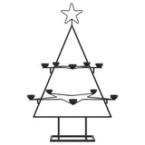 Metal Christmas Tree for Decoration Black 75 cm - Top-Down View