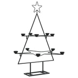 Metal Christmas Tree for Decoration Black 75 cm - Rear View