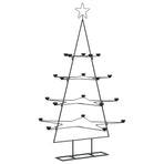 Metal Christmas Tree for Decoration Black 140 cm
