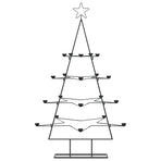 Metal Christmas Tree for Decoration Black 140 cm