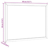 Magnetic Whiteboard with Solid Pine Wood Frame 40x30 cm - Close-Up Angle