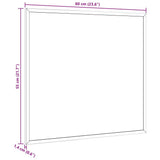 Magnetic Whiteboard with Solid Pine Wood Frame 60x55 cm