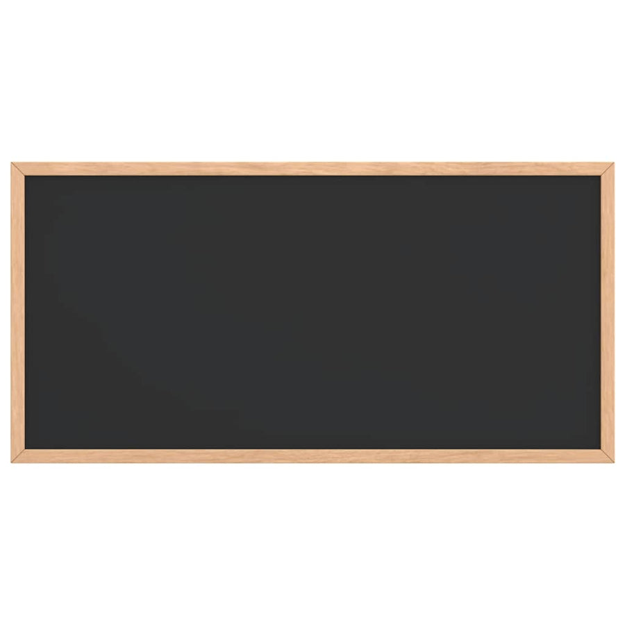 Chalkboard with Solid Pine Wood Frame Black 60x30 cm