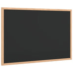 Chalkboard with Solid Pine Wood Frame Black 60x40 cm