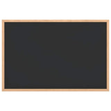 Chalkboard with Solid Pine Wood Frame Black 60x40 cm
