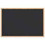 Chalkboard with Solid Pine Wood Frame Black 60x40 cm