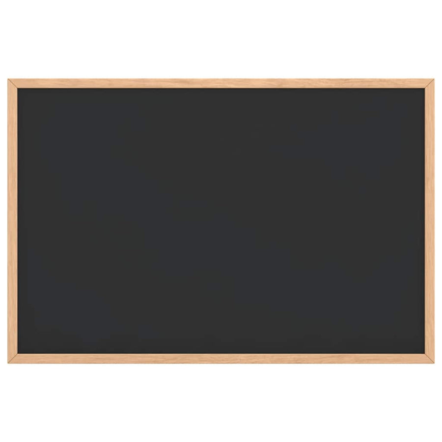 Chalkboard with Solid Pine Wood Frame Black 60x40 cm