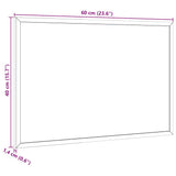Chalkboard with Solid Pine Wood Frame Black 60x40 cm - Close-Up Angle