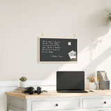 Chalkboard with Solid Pine Wood Frame Black 60x40 cm