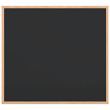 Chalkboard with Solid Pine Wood Frame Black 60x55 cm