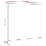 Chalkboard with Solid Pine Wood Frame Black 60x55 cm - Close-Up Angle