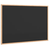 Chalkboard with Solid Pine Wood Frame Black 80x55 cm